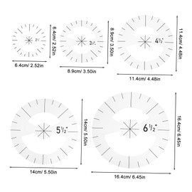 Hohopeti 5pcs Acrylic Quilting Ruler Set for Patchwork DIY Durable Sewing Template for Easy Measurement and Cutting Convenient for Home Craft Projects