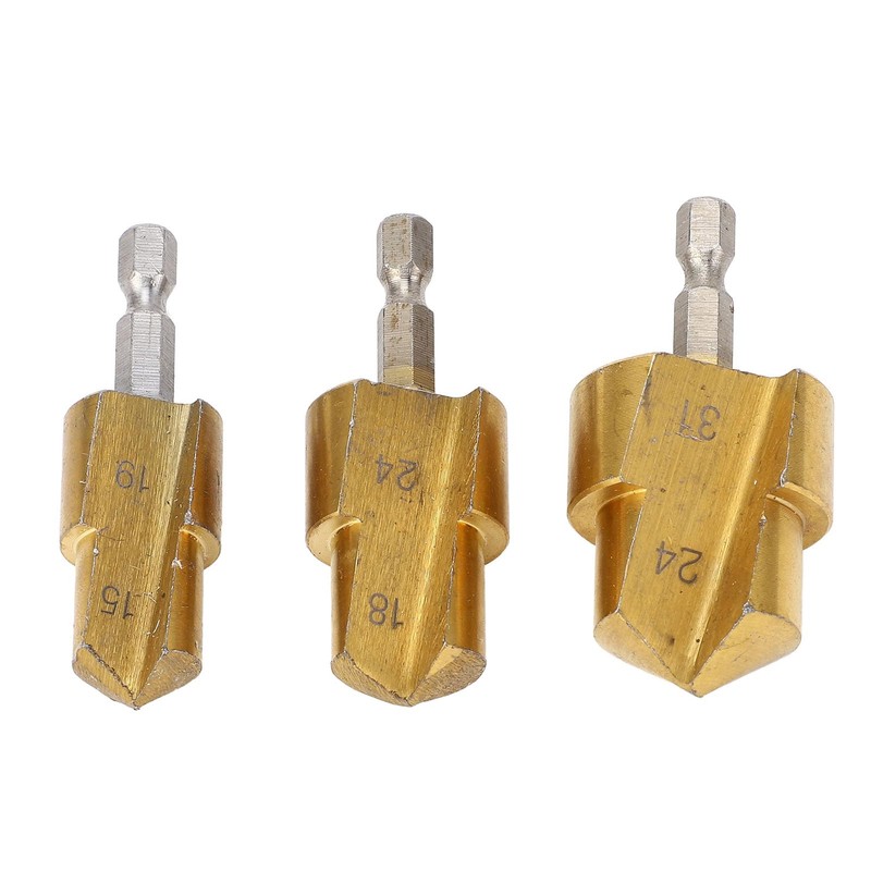 PPR Pipe Reamer Bits, 3Pcs High Carbon Steel PVC Pipe