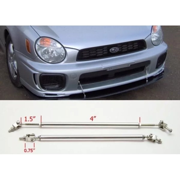 Unbrand Silver 4" Adjustable Rod Support for Subaru Mazda Bumper