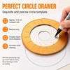 Adjustable Circular Drawer, Rotary Metal Circle Stencil Airkel Circle Drawing