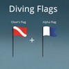 Seafard International Dive Flags - 2Pack Scuba Diver Flag (20