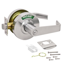 Nuk3y Indio Grade 2 Commercial Duty Indicator Lever Lockset (Privacy, Satin Chrome)