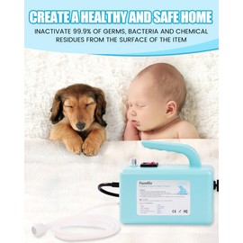 FoundGo 1700W Tankless Handheld Steam Cleaner with 7 Brushes 20s Heating to 239℉ Pressurized Portable Steam Cleaner, Cleaning Home/Kitchen/Car & More