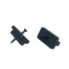 100 x Black Composite Decking T Clips with Fixing Screw