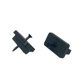 100 x Black Composite Decking T Clips with Fixing Screw