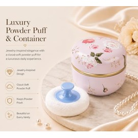 Borla Y Contenedor Para Polvos Corporales, Contenedor Portátil De 8,5 Cm Para Polvos Sueltos Con Borla Suave, Estuche Con Tapa Para Bebés, Mujeres, Us