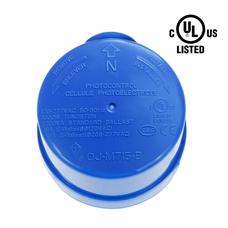 Twist Lock Photocell Sensor for Outdoor Lights, Dusk to Dawn