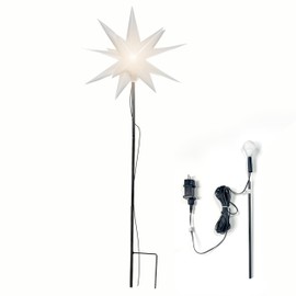 OVILUM 3D Star 57cm (White) with Ground Spike