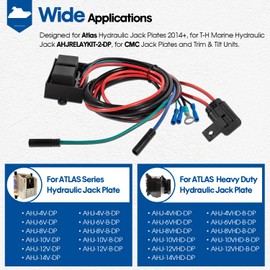 AHJRELAYKIT-2-DP Replacement Relay Harness Jack Plate Wiring Harness for Atlas Hydraulic Jack Plates 2014+, for T-H Marine AHJRELAYKIT2DP, for CMC Jack Plates and Trim & Tilt Units