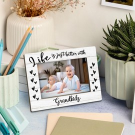 CGBHW Grandparents Picture Frame, Grandma from Granddaughter Grandchildren Grandkids, Nana Grandpa Gifts for Grandparents from Grandson Photo Frame 4x6 Horizontal Photo for Tabletop Display