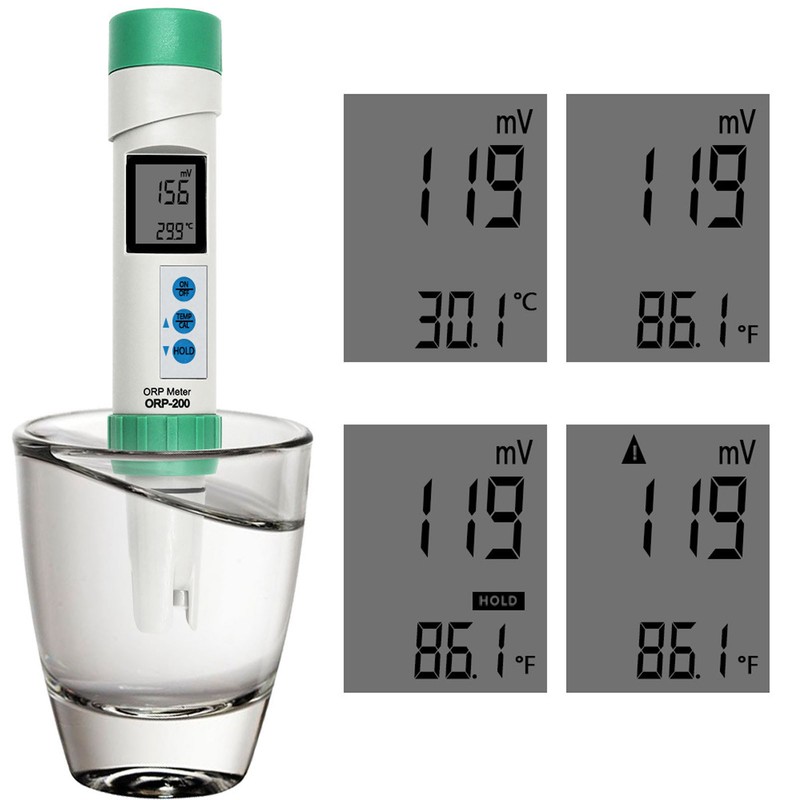 Waterproof ORP TEMP Meter Negative Ion Hydrogen Rich Tester Pen