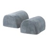 Classic Home Store Woodland Velvet Round Arm Caps Pair Luxury