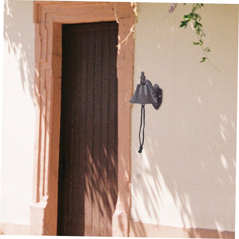 Ciieeo Sturdy Vintage Bells Iron Doorbell Dinner Bell Style for