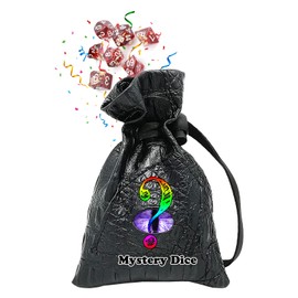 Haxtec Dragon Dice Bag Drawstring Leather DND Dice Pouch Storage Bag Compatible with Dungeons and Dragons D&D Gift, Coins and Accessories (Red Eye) Patent Number D893867