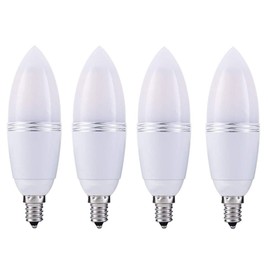 JKLcom - Bombillas LED E12 de 12 W de 12 W de luz blanca fría LED Candelabro bombillas de 12 W de vela LED, equivalente a 100 W, base de vela pequeña E12, no regulable, paquete de 4