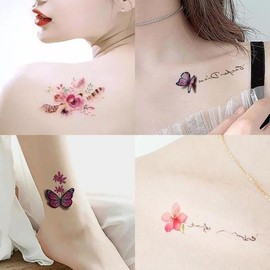 타투 스티커 F시리즈 30종 플라워 디자인 세트 여름 수영장 문신 헤나 Tattoo Sticker F Series 30 Types Flower Design Set Summer Pool Tattoo Henna