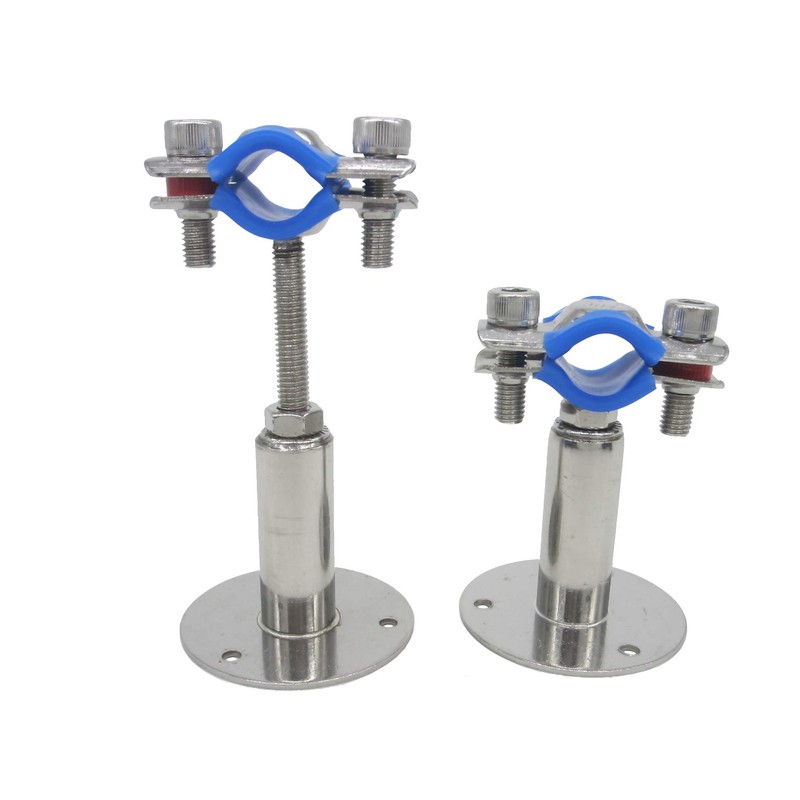 Stainless Steel Wall Mount Ceiling Mount Pipe Supports, Adjustable Pipe