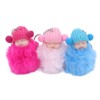 12 Pcs Sleeping Baby Pendant Key Ring Plush Fluffy Cute