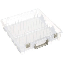 ArtBin 9002AB Super Satchel Thread Box, Portable Craft & Sewing Organizer with Thread Tray, [1] Plastic Storage Case, Clear