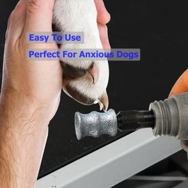 Asozeer Dog Nail Grinder & Trimmer Bits for Dremel - Dog Nail Grinder Attachment - Painless Pet Nail Trimmer Bits for Large Medium Small Dogs and Cats Paws Grooming
