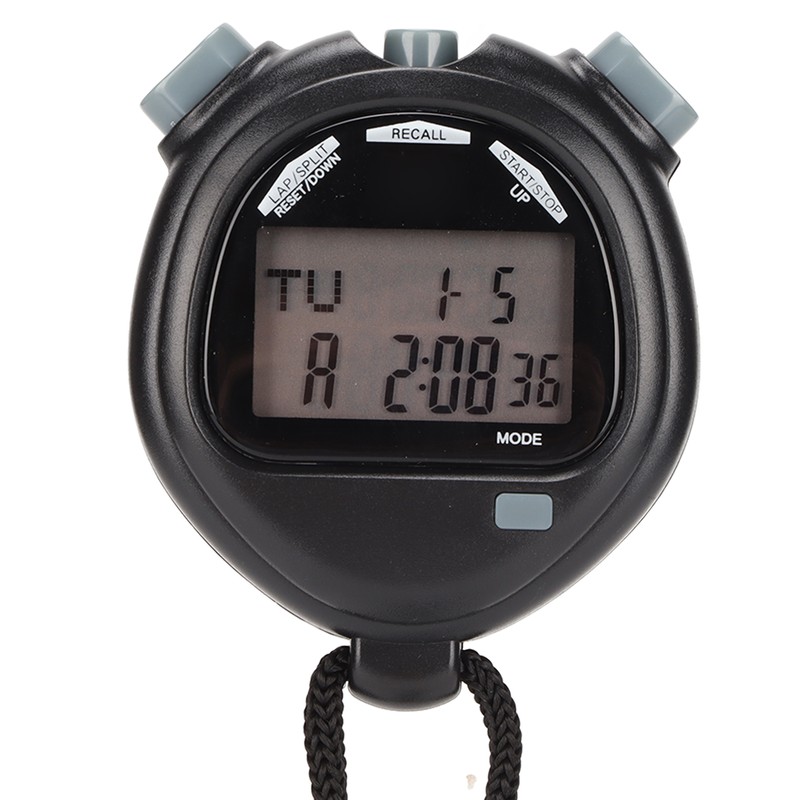 Electronic Stopwatch Multifunctional 2 Lines Show Digital Sports Timer for