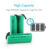 Tenergy AA 2000mAh NiMH Rechargeable Battery Flat Top with Tabs