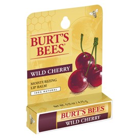 Burt's Bees 100% Natural Moisturizing Lip Balm, Wild Cherry with Beeswax & Fruit Extracts - 1 Tube
