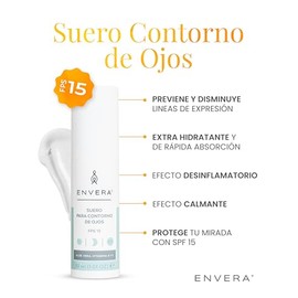 ENVERA | Suero Contorno De Ojos 2 En 1 Con FPS 15 | Hidratación Ligera Con Retinol y Péptidos | Serum Para Contorno Ocular Textura Fluida | Vegano Cruelty Free 30 ml
