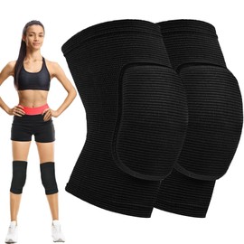 Lifegili 1 pair of knee pads, volleyball knee pads for men and women, elastic knee pads, comfortable and high protection, knee pads children, sports knee pads for running, handball, football black (L)