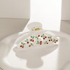 WOWORAMA Cute Hair Claw Clips for Women White Cherry Hair