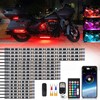 ZONECONA 16PCS Segmented Motorcycle RGB LED Light Kits with Brake