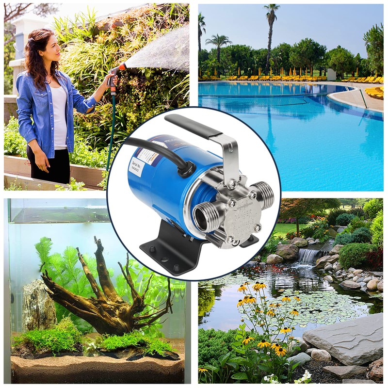 Pump with Hose, 115V 1/10HP 330GPH Power Water Pump Transfer