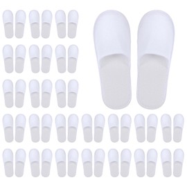 EupHHonycs 24 Pairs Disposable Slippers For Guests Spa Slippers Bulk Hotel Slippers Non Slip House Hotel Closed Toe Indoor Slipper for Women and Men, Size 10-11