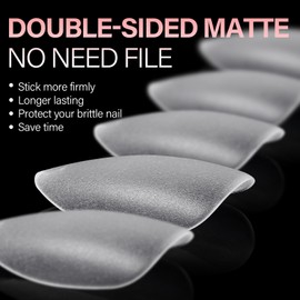 AILLSA Short Oval Nail Tips 450PCS Matte Full cover Nails Tips Soft Gel Clear No Need Filed Press on False Nail Tips Pre-Shaped for Nail Extension Fake Nail Tips Manicure 15 Sizes