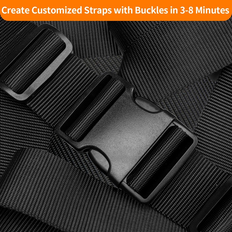 Buckle Strap 2 Inch, Nylon Webbing Strap 6 Yards, Quick