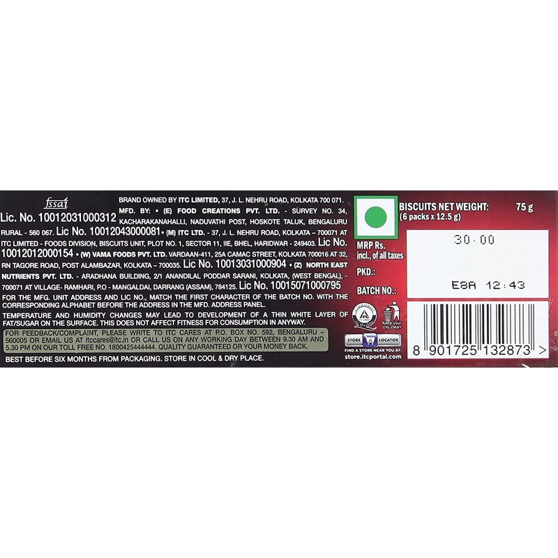 Sunfeast Dark Fantasy Choco Fills Cookie Biscuits, 0.17lb (75g) (Pack