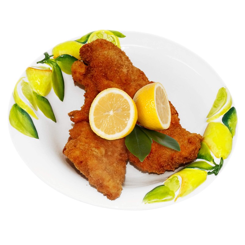 Lashuma Handmade Round Italian Ceramic Lemon Salad Bowl Ceramic Bowl