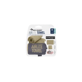 Sea to Summit - Airlite Travel Towel M - Hand/Bath Towel - Microfibre - Absorbent & Quick Drying - Ultralight - Compact - Hiking - 50 x 100cm - Desert Brown - 47g