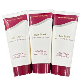 Mon Platin Hair Mask Black Caviar & Silk Protein 3.4oz /100ml -SET OF 3