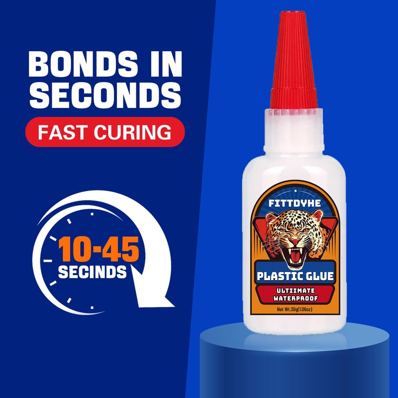 Super Plastic Glue 30 g, Super Glue for Plastic, Strong