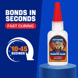Super Plastic Glue 30 g, Super Glue for Plastic, Strong Fast Drying Clear Heavy Duty Waterproof Adhesive for Toys, Miniatures, Model, Acrylic, PVC, PLA, DIY Kits Repair