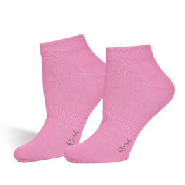Safersox Trainer Socks for Men and Women, Cotton, Set of 1 or 3, Trainer Socks, Short Socks, Unisex, Black, White, Many Colours, Flamingo (Pink)