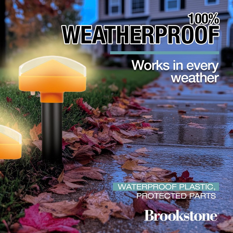 Brookstone Solar-Powered Mole Repeller & Pathway Light – Dual-Purpose Sonic