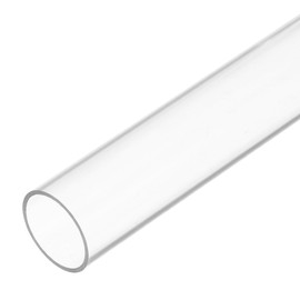 sourcing map Plastic Pipe Rigid Polycarbonate Round Tube Clear 3/8"(10mm) ID 1/2"(12mm) OD 9.6"(245mm) High Impact for Lighting, Models, Water Plumbing