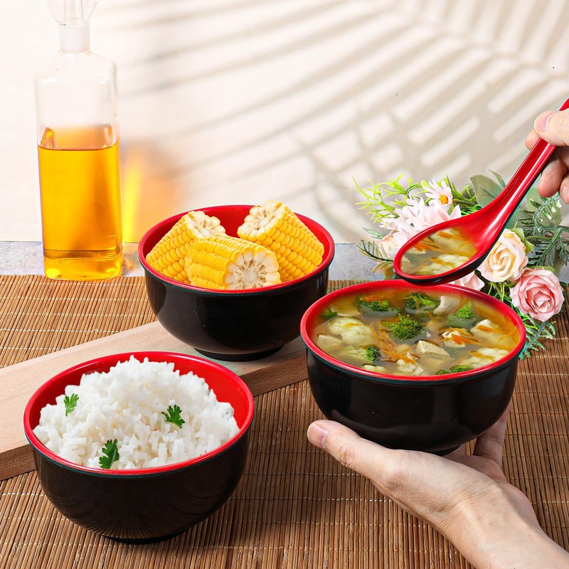 Limbeuuu Set of 10 Miso Soup Bowl with Spoon, Restaurant