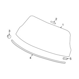 Honda Genuine Honda Clip Rear Windshield Molding 91512-THR-A01