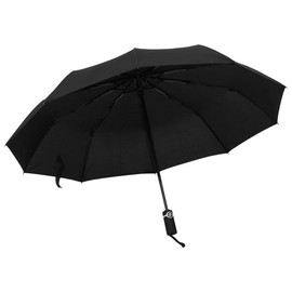 vidaXL Folding Umbrella Automatic Portable Fibreglass Ribs Metal Poles Pocket Umbrella Hiking Umbrella Partner Umbrella Black 104 cm