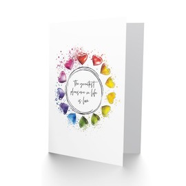 Artery8 Marriage Poem Pleasure Love Euripides Rainbow Blank For Him Or Her Art Wedding Card
