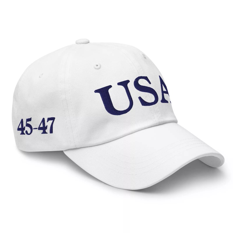 The Great Patriot Store White USA Hat Trump 45 47