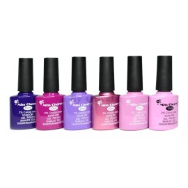 Miss Cherry Gel Semipermanente Gama D | Azul-morado | 12 Pzs